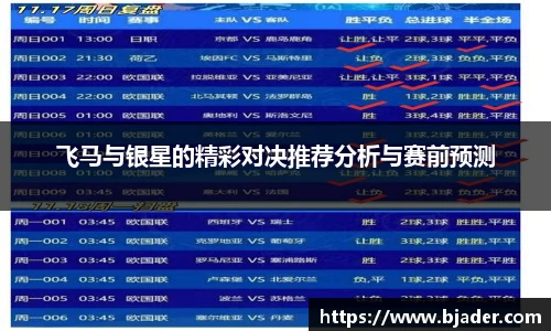 飞马与银星的精彩对决推荐分析与赛前预测